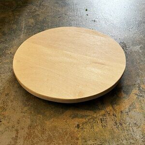 Vintage Wooden Lazy Susan Turntable Wooden 12” Natural Unfinished Wood See Pics